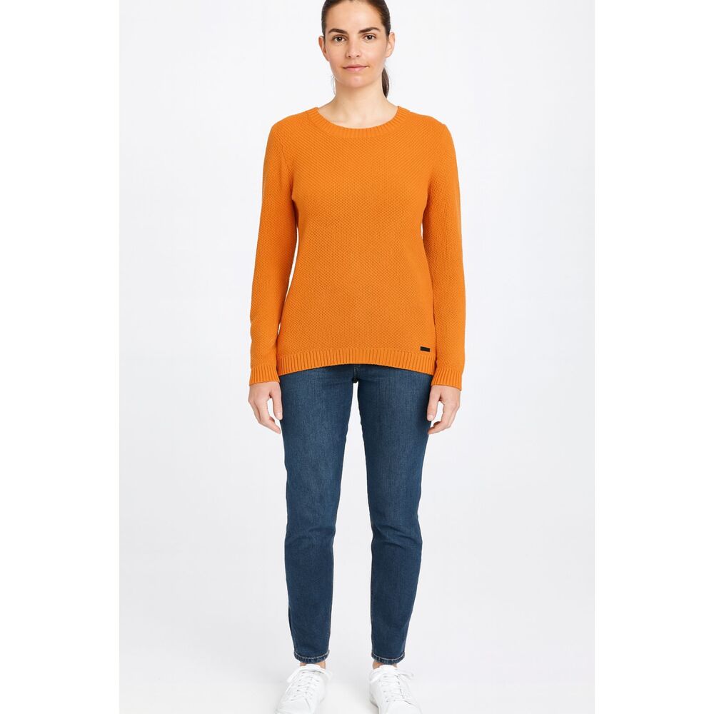 Nümph Ayleen Orange Alpaca Wool Blend Sweater XS Oversized Scandi Grandpa